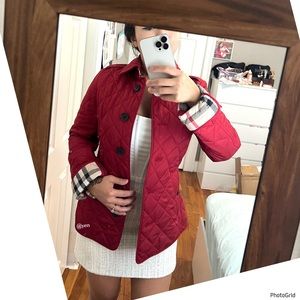 Burberry women Frankby parade red jacket size small